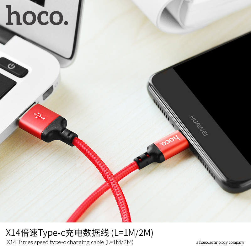Cáp Hoco X14 đầu Type C dài 2m